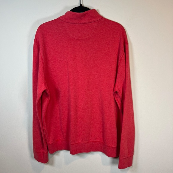 Polo Ralph Lauren Men's 1/4 Zip Pullover Sweatshirt Red Heather Blue Pony Medium - Picture 10 of 13